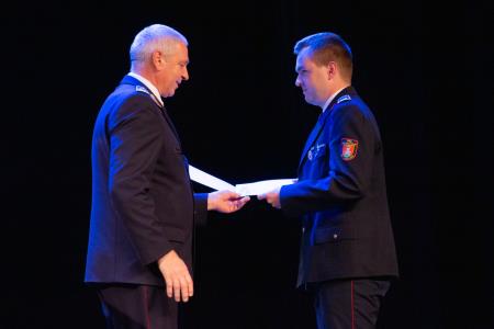 Slavnostna podelitev listin o napredovanju v čine gasilski častnik, višji gasilski častnik in visoki gasilski častnik (29)